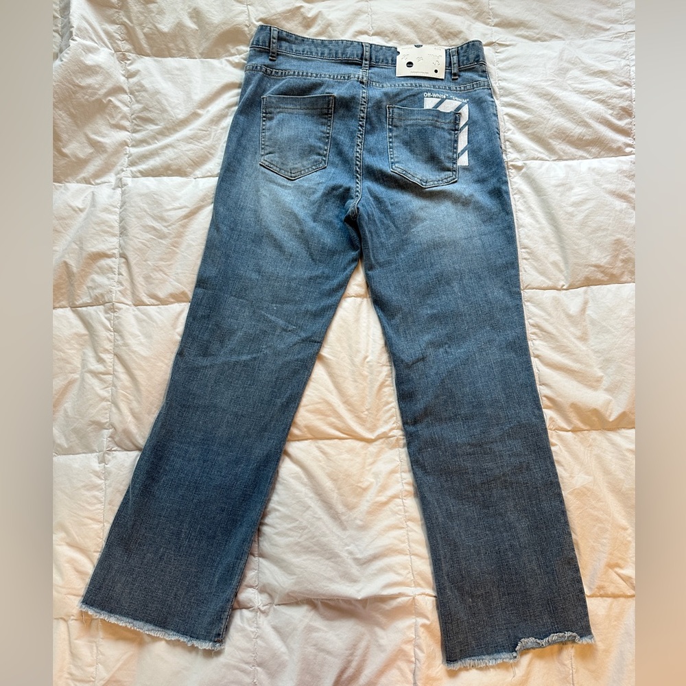 Off-white high rise denim jean 29in